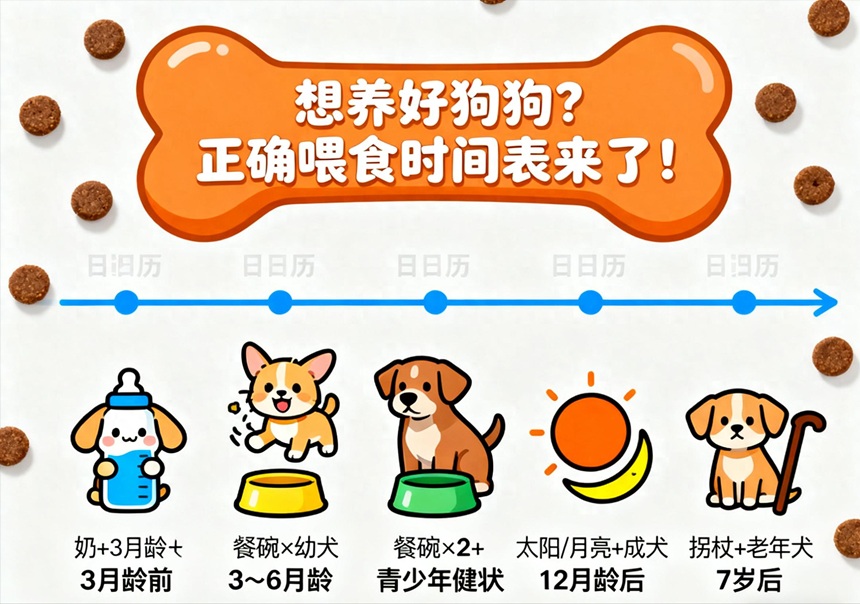 如何正确给狗狗喂食?(狗狗的正确喂食时间表)