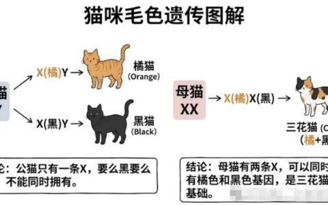 为什么三花猫绝大多数都是母的？